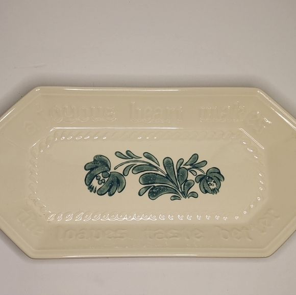 2/$30 Pfaltzgraff Yorktowne Floral 12" Bread Serving Platter Tray Plate - Picture 1 of 9